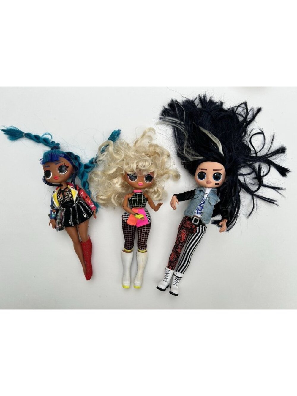 LOL Surprise! OMG Fashion Dolls Lot of 3 Remix Line Rocker Boi Punk Grrrl